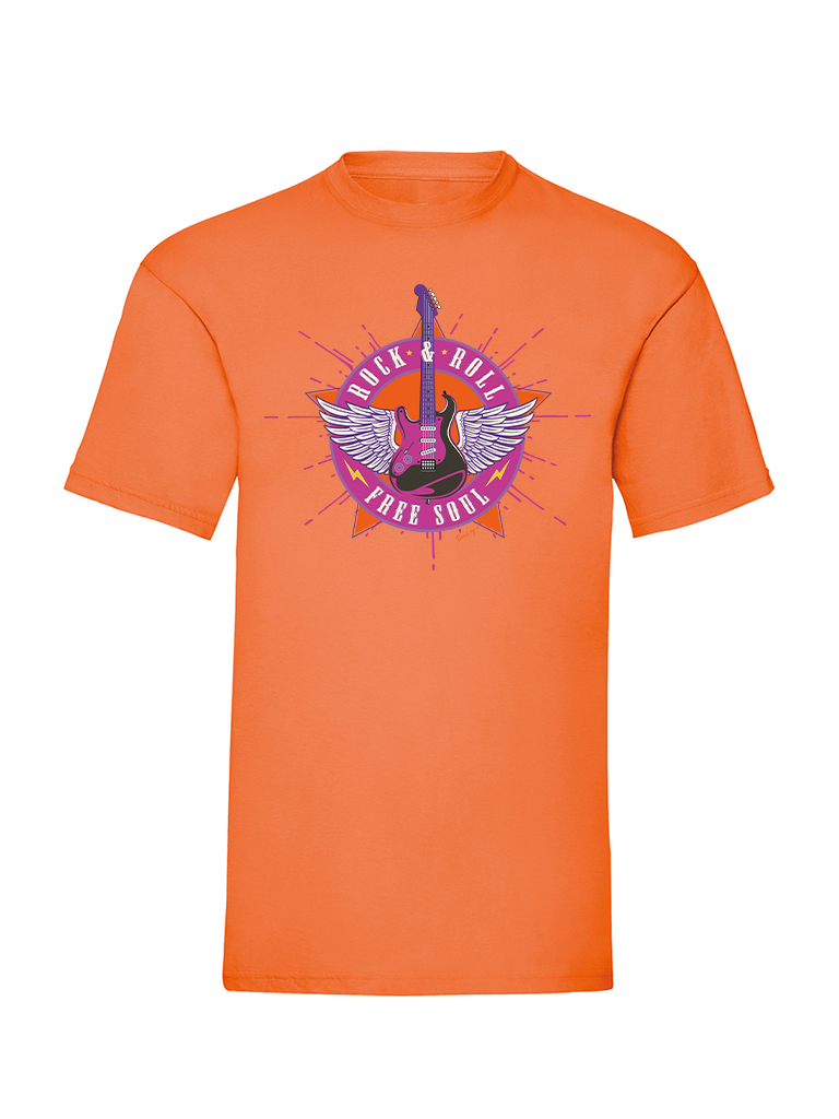 T-shirt Rock Guitar - Orange